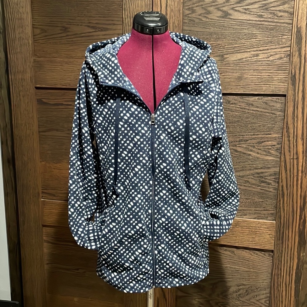Polka dot zip front